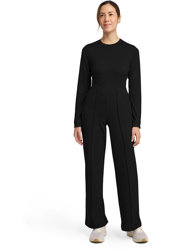 Cherokee Medical Achieve Women's 3-Pocket STRETCH Wide Leg Pull-On Knit Scrub Pants - Petite