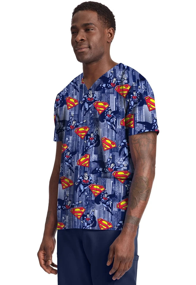 Tooniforms Men's Print V-Neck Top