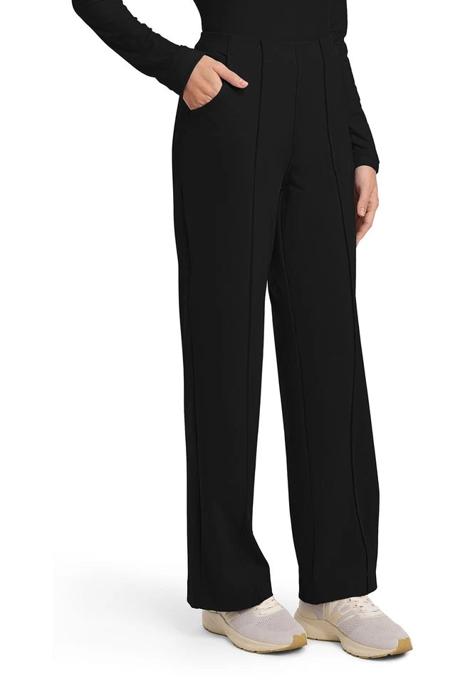 Cherokee Medical Achieve Women's 3-Pocket STRETCH Wide Leg Pull-On Knit Scrub Pants - Petite