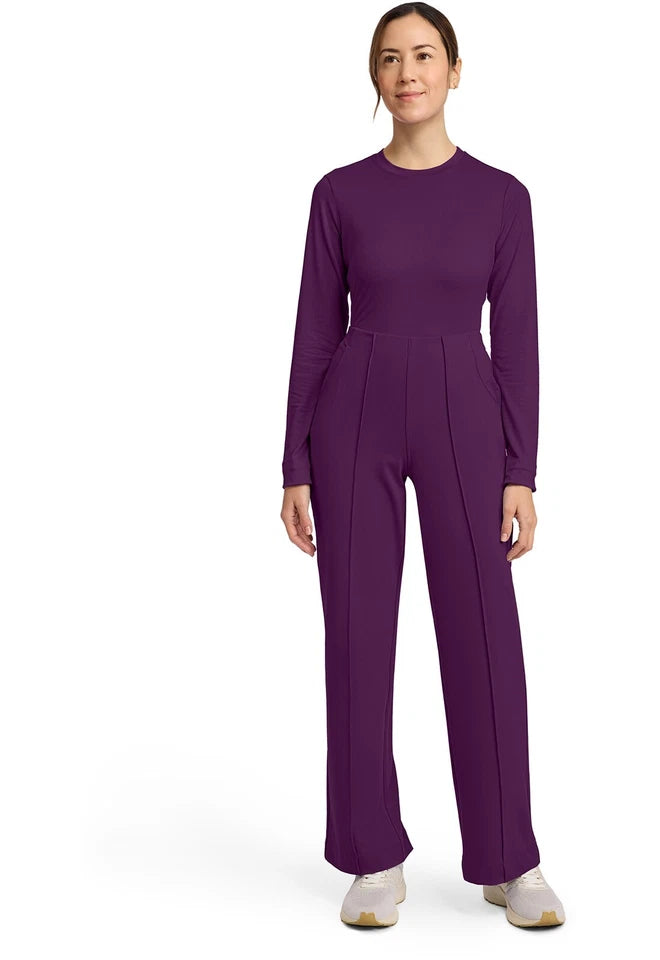 Cherokee Medical Achieve Women's 3-Pocket STRETCH Wide Leg Pull-On Knit Scrub Pants - Petite