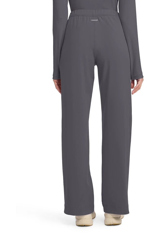 Cherokee Medical Achieve Women's 3-Pocket STRETCH Wide Leg Pull-On Knit Scrub Pants - Petite