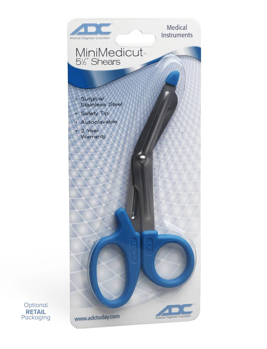 Tijeras ADC-321BORB-MiniMedicut de 5-1/2", azul ombré/azul real