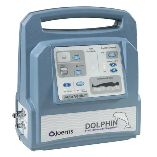 Joerns-DLPH-3592EXDMJ-KIT-Simulación de inmersión en fluidos Dolphin® Sistemas de terapia avanzada de bajo perfil que incluyen colchón de 35" x 82-92" LX de 8" y unidad de control de vector automático Dolphin diseñada para camas de longitud expandible