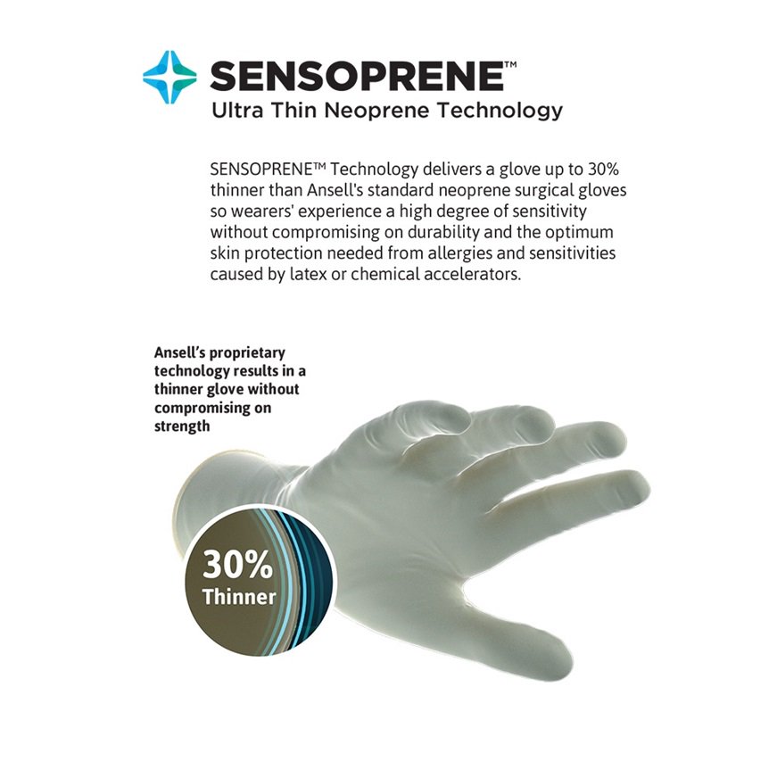 Ansell Gammex Non-Latex Accelerator Free Sensitive Gloves