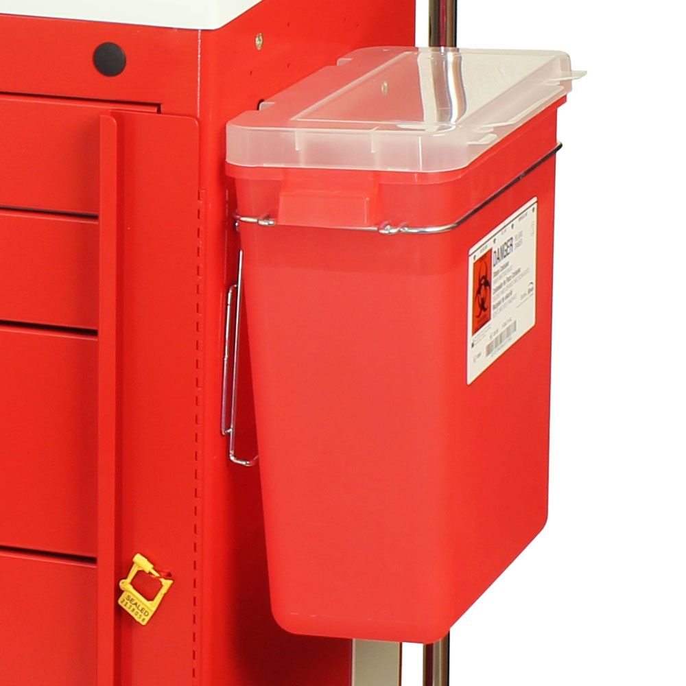 Harloff Sharps Container and Bracket, 3 Gallon
