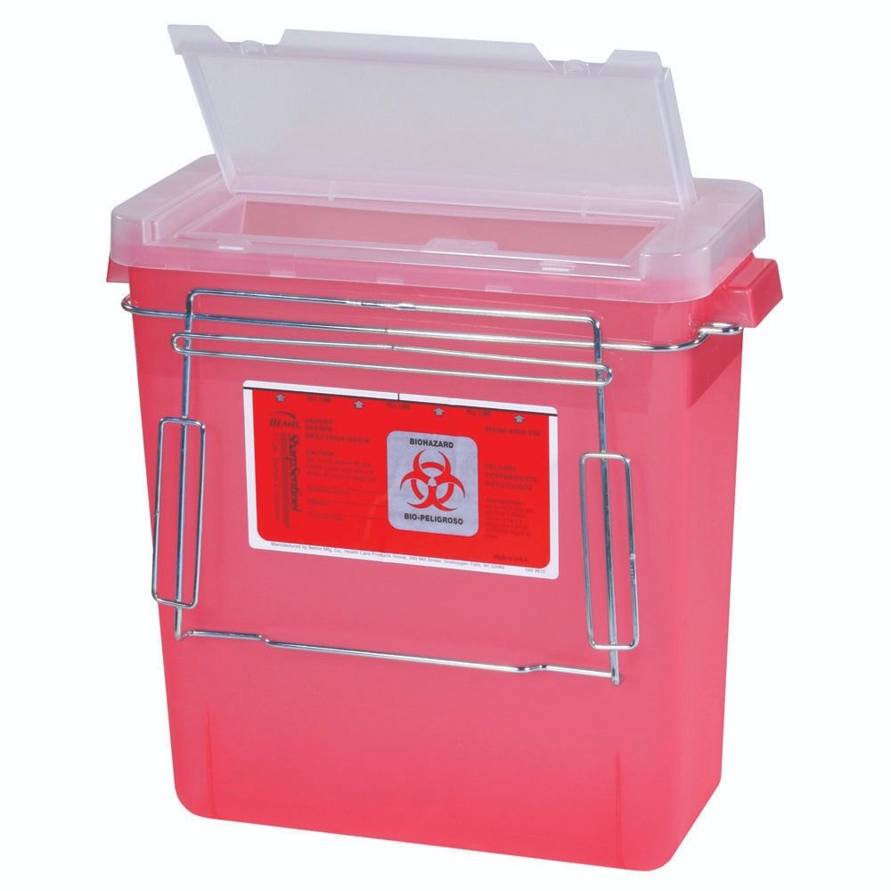 Harloff Sharps Container and Bracket, 3 Gallon