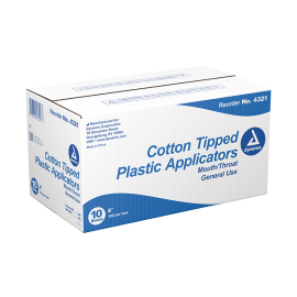 Dynarex-4321 Plastic Cotton Tipped Applicator (1000/Case)