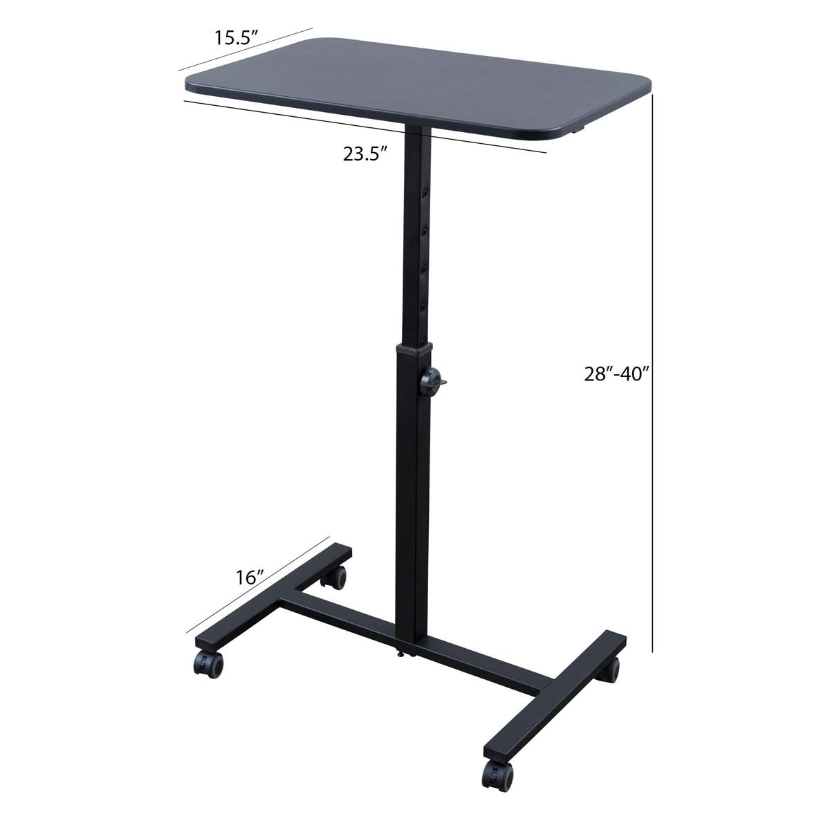Luxor-SUDSC24-BK/BK 24" Single Column Standing Desk / Laptop Stand (1 EA)