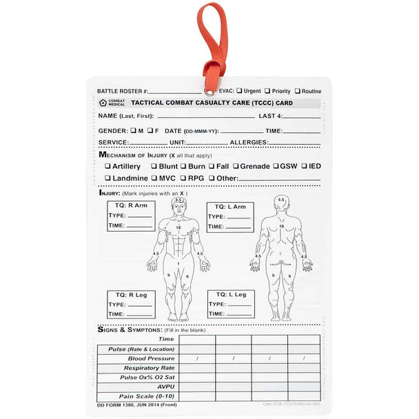 Safeguard Medical-44-115-10 Tccc Card (Pack Of 10)
