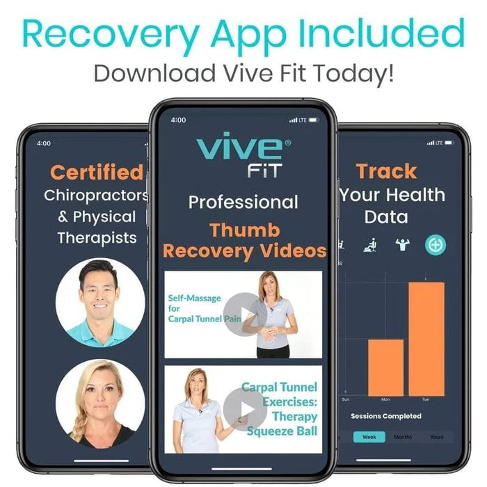 Vive Health-SUP1029 Thumb Brace - Black (Standard)
