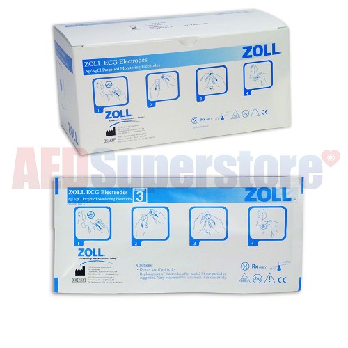 ZOLL-8900-0003 ECG Electrodes. 3 ECG electrodes/pouch (200 pouches / 600 electrodes)