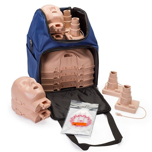 PRESTAN-PP-ULM-400M-DS Ultralite Manikin with CPR Feedback, 4-Pack (Dark Skin); includes (4) Complete Ultralite Manikins, (4) CPR Feedback Pistons, (50) Ultralite Face-Shield/Lung-Bags, Carry Bag and Instructions"