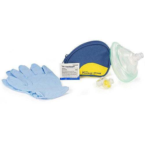 LAERDAL-82004033 Máscara de bolsillo con guantes, estuche blando azul