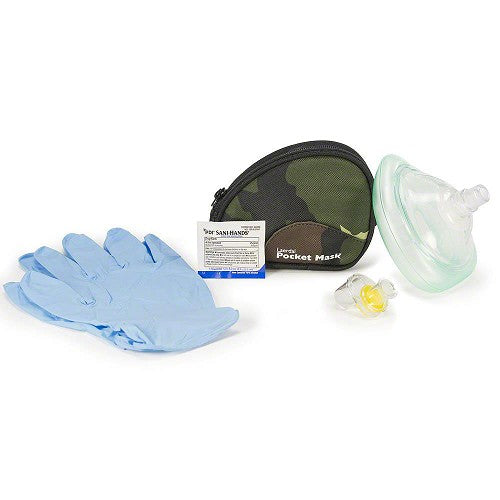 LAERDAL-82004233 Pocket Mask w/ Gloves, Camouflage Soft Case