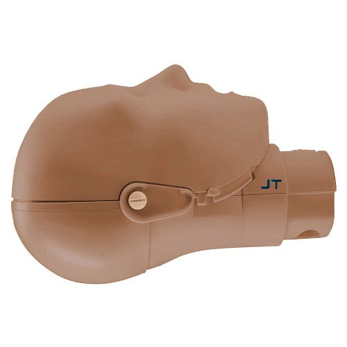 PRESTAN-PP-JTM-400M-DS Maniquí de tracción mandibular profesional para adultos con retroalimentación de RCP, paquete de 4 (piel oscura); incluye (50) protectores faciales/bolsas pulmonares para adultos, bolsa de transporte e instrucciones