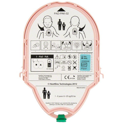 STRYKER-Pad-Pak-02 Pediatric Pad-Pak™ (Patients 1 - 8 years & < 55 lbs or 25 kg)