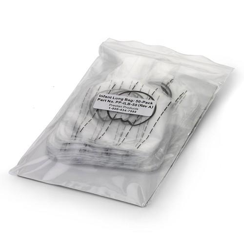 PRESTAN-PP-ILB-50 Protector facial y bolsa pulmonar para bebés, paquete de 50