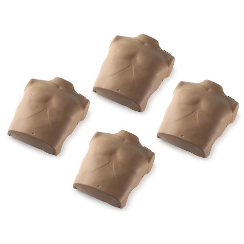 PRESTAN-RPP-ASKIN-4-DS Torso Skin Replacement for Professional Adult Manikin, 4-Pack (Dark Skin)