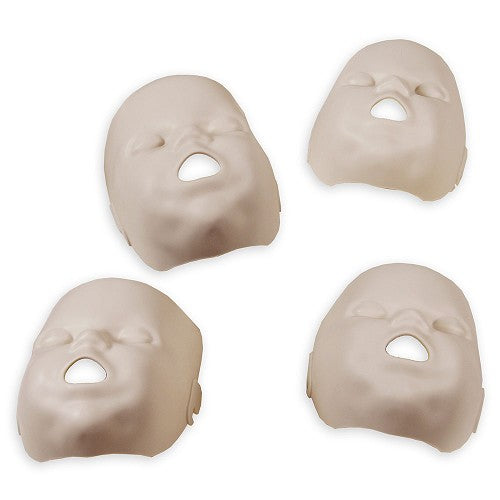 Reemplazo de piel facial PRESTAN-RPP-IFACE-4-DS para maniquí infantil profesional, paquete de 4 (piel oscura)