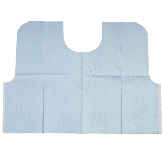 TIDI Products Bib, Endo, Waist Length, Contour Neck, Prophy, Neck Cutout, Quantity Per Case/100