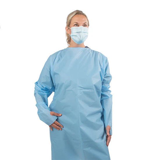 TIDI Products-8576A Protective Gown, 80in. x 45in., Over-the-Head, Poly, AAMI Level 2, 75/cs , case