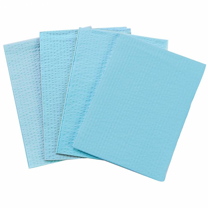 TIDI Products-9810867 Diamond Embossed Towel, 13in. x 18in., 2-Ply Tissue/ Poly, Blue, 500/cs , case