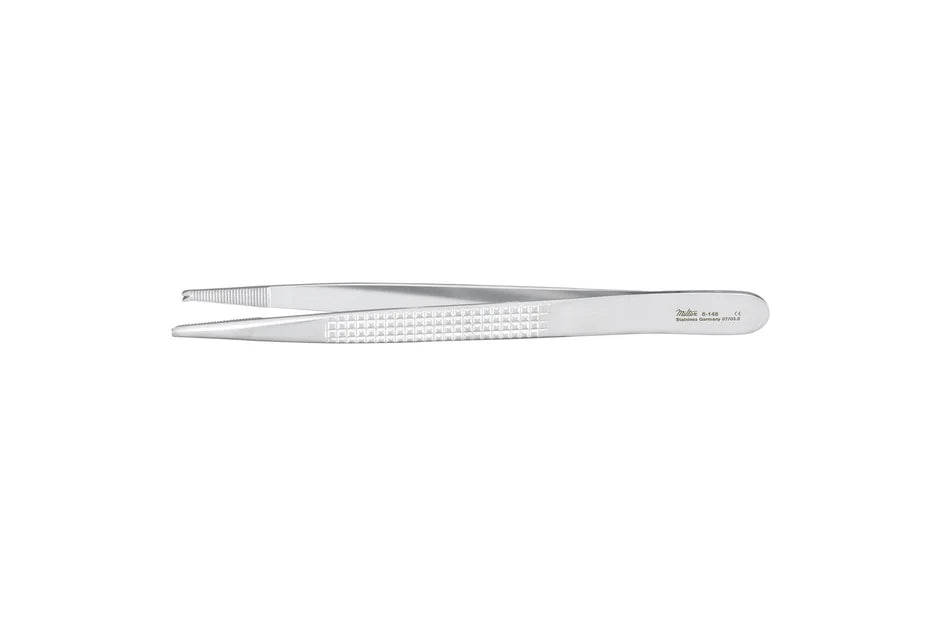 Integra Miltex-6-148M Tissue Forceps, 7", 1x2 Teeth, Serrated Tips / ea