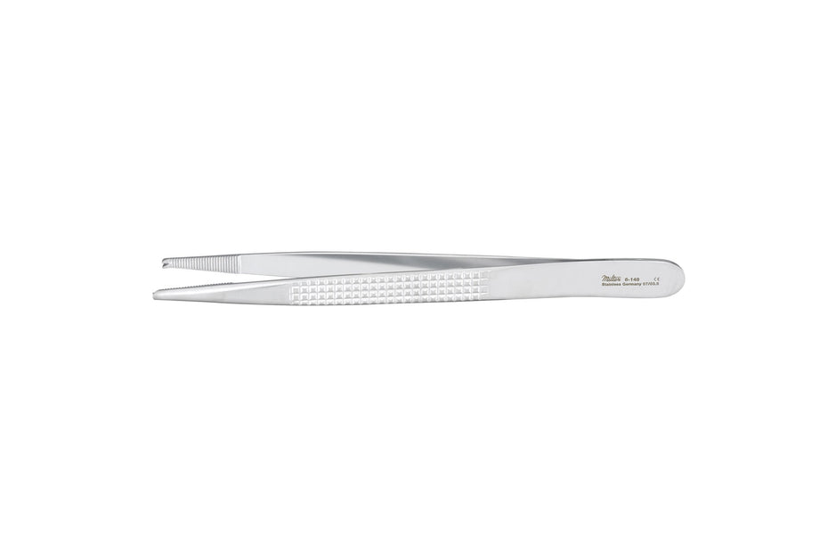 Integra Miltex-6-148M Tissue Forceps, 7", 1x2 Teeth, Serrated Tips / ea