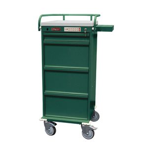 Harloff-VLT240PC-EKC Value Punch Card Cart, Electronic Lock, Keypad + Key Override, 240 Card Capacity, Auto-Locking System, Pull-Out Shelf, Narcotics Box Each