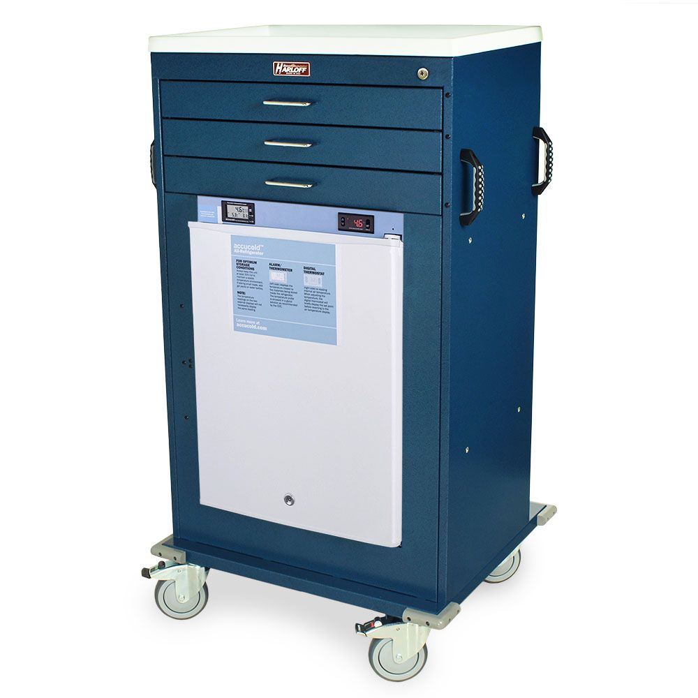 Harloff Premium Mobile Vaccine Refrigerator Cart