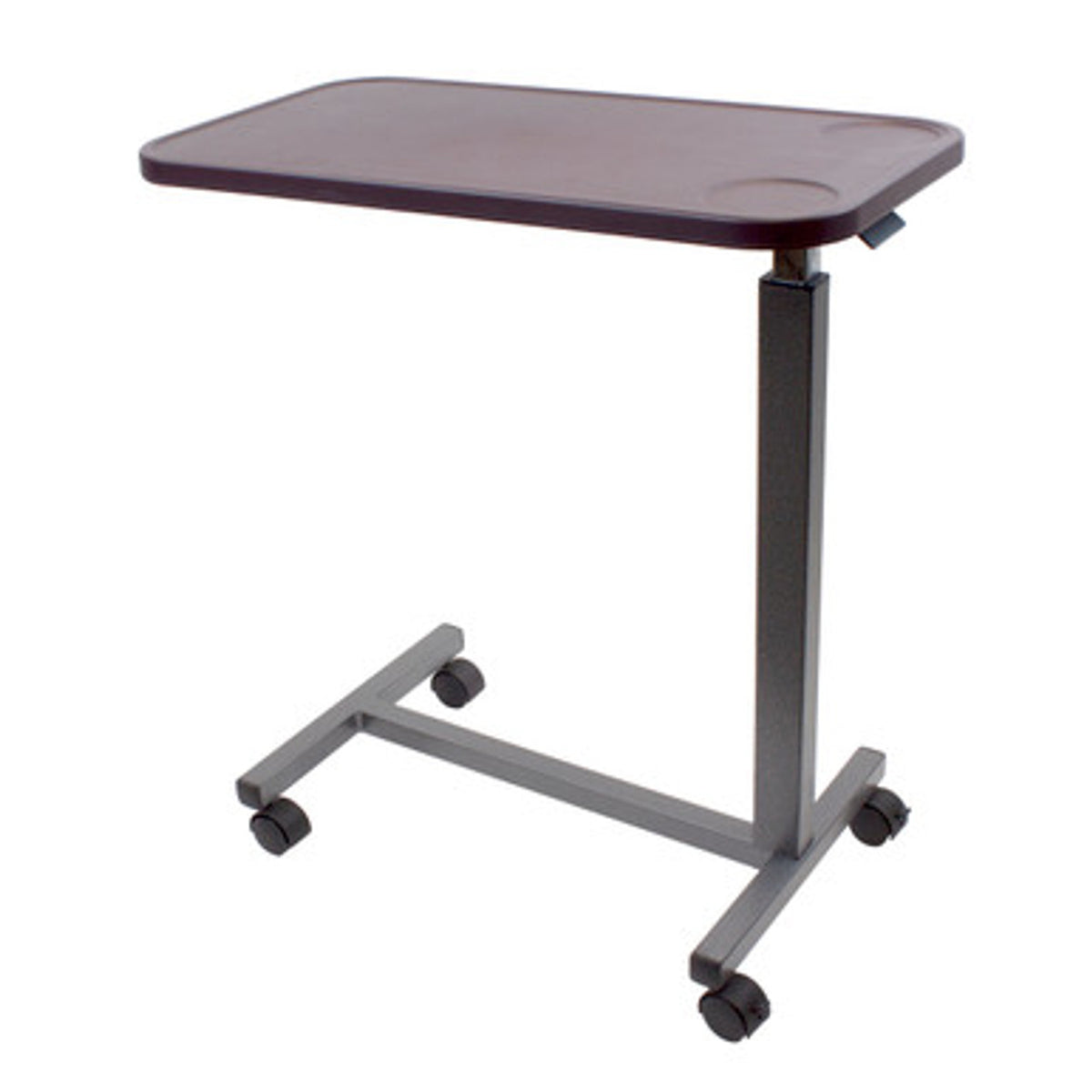 Dynarex-10457MH Plastic Overbed Table Mahogany (1pc/cs)