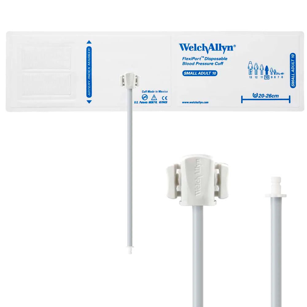 Welch Allyn/Hillrom FlexiPort Blood Pressure Cuff with One-Tube Bayonet Type Connector