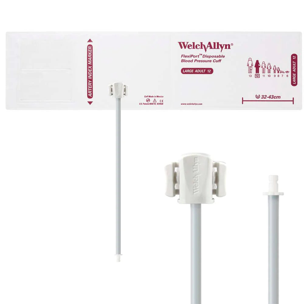 Welch Allyn/Hillrom FlexiPort Blood Pressure Cuff with One-Tube Bayonet Type Connector