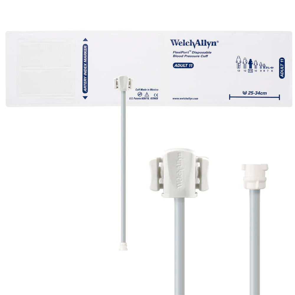 Welch Allyn FlexiPort Blood Pressure Cuff with One-Tube Locking Type Connector (Box 0f 20)