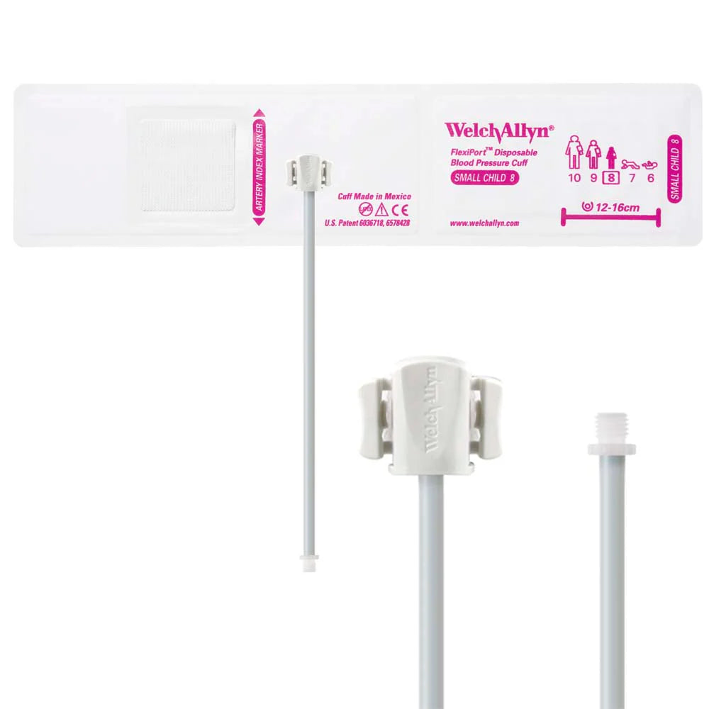 Welch Allyn/Hillrom FlexiPort Blood Pressure Cuff with Two-Tube Locking Type Connector