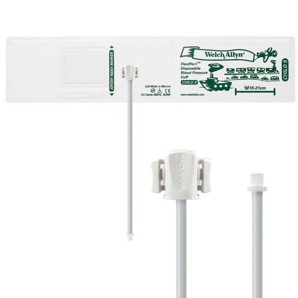 Welch Allyn/Hillrom FlexiPort Blood Pressure Cuff with Two-Tube Locking Type Connector