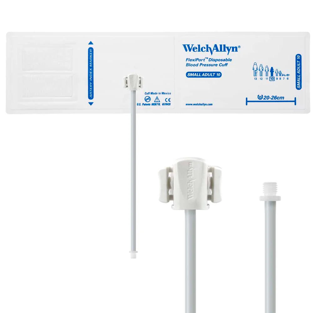 Welch Allyn/Hillrom FlexiPort Blood Pressure Cuff with Two-Tube Locking Type Connector