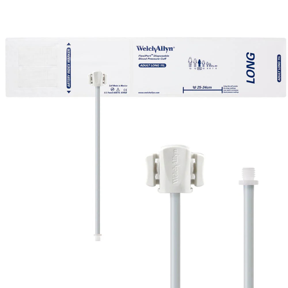 Welch Allyn/Hillrom FlexiPort Blood Pressure Cuff with Two-Tube Locking Type Connector