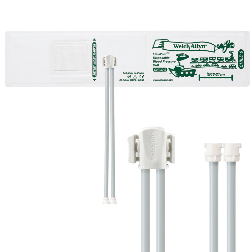 Welch Allyn/Hillrom FlexiPort Blood Pressure Cuff with Two-Tube Locking Type Connector