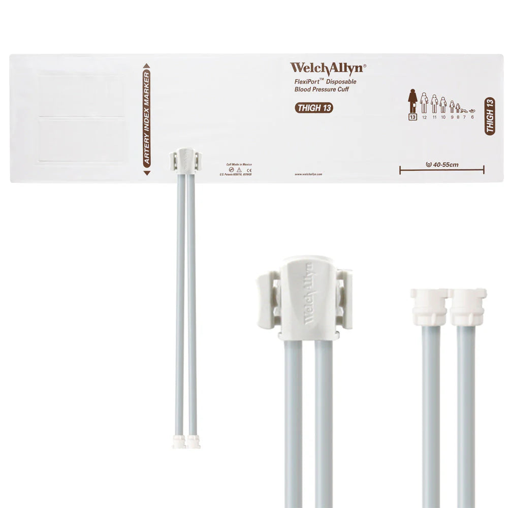 Welch Allyn/Hillrom FlexiPort Blood Pressure Cuff with Two-Tube Locking Type Connector