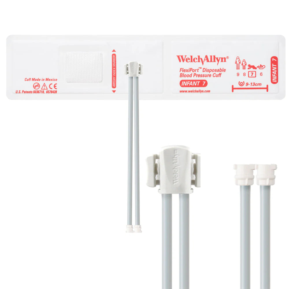 Welch Allyn/Hillrom FlexiPort Blood Pressure Cuff with Two-Tube Locking Type Connector