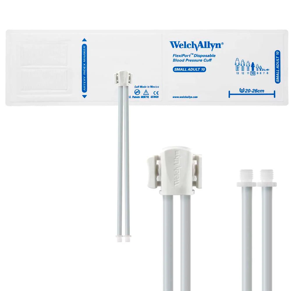 Welch Allyn/Hillrom FlexiPort Blood Pressure Cuff with Two-Tube Screw Type Connector