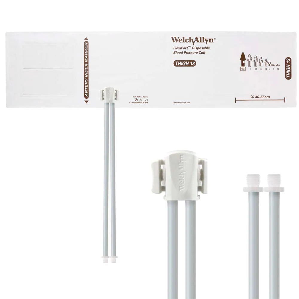 Welch Allyn/Hillrom FlexiPort Blood Pressure Cuff with Two-Tube Screw Type Connector