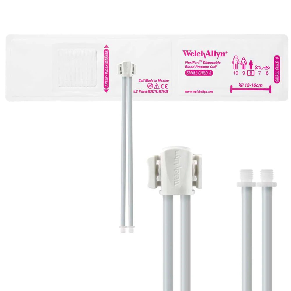 Welch Allyn/Hillrom FlexiPort Blood Pressure Cuff with Two-Tube Screw Type Connector