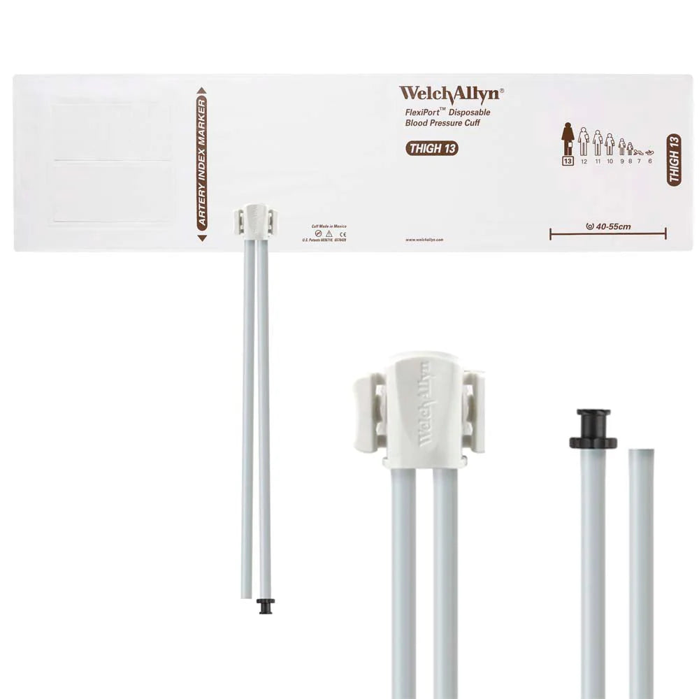 Welch Allyn FlexiPort Blood Pressure Cuff with Two-Tube Tri-Purpose Connector (20/Box)