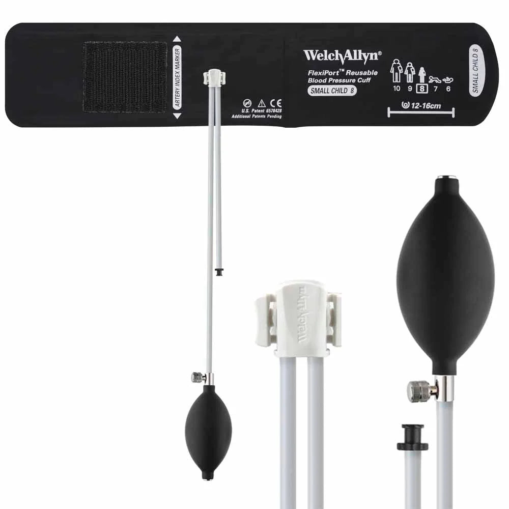 Welch Allyn FlexiPort Reusable Blood Pressure Cuff with Inflation System