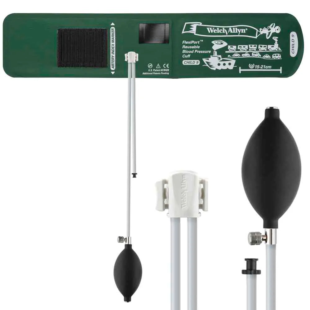 Welch Allyn FlexiPort Reusable Blood Pressure Cuff with Inflation System