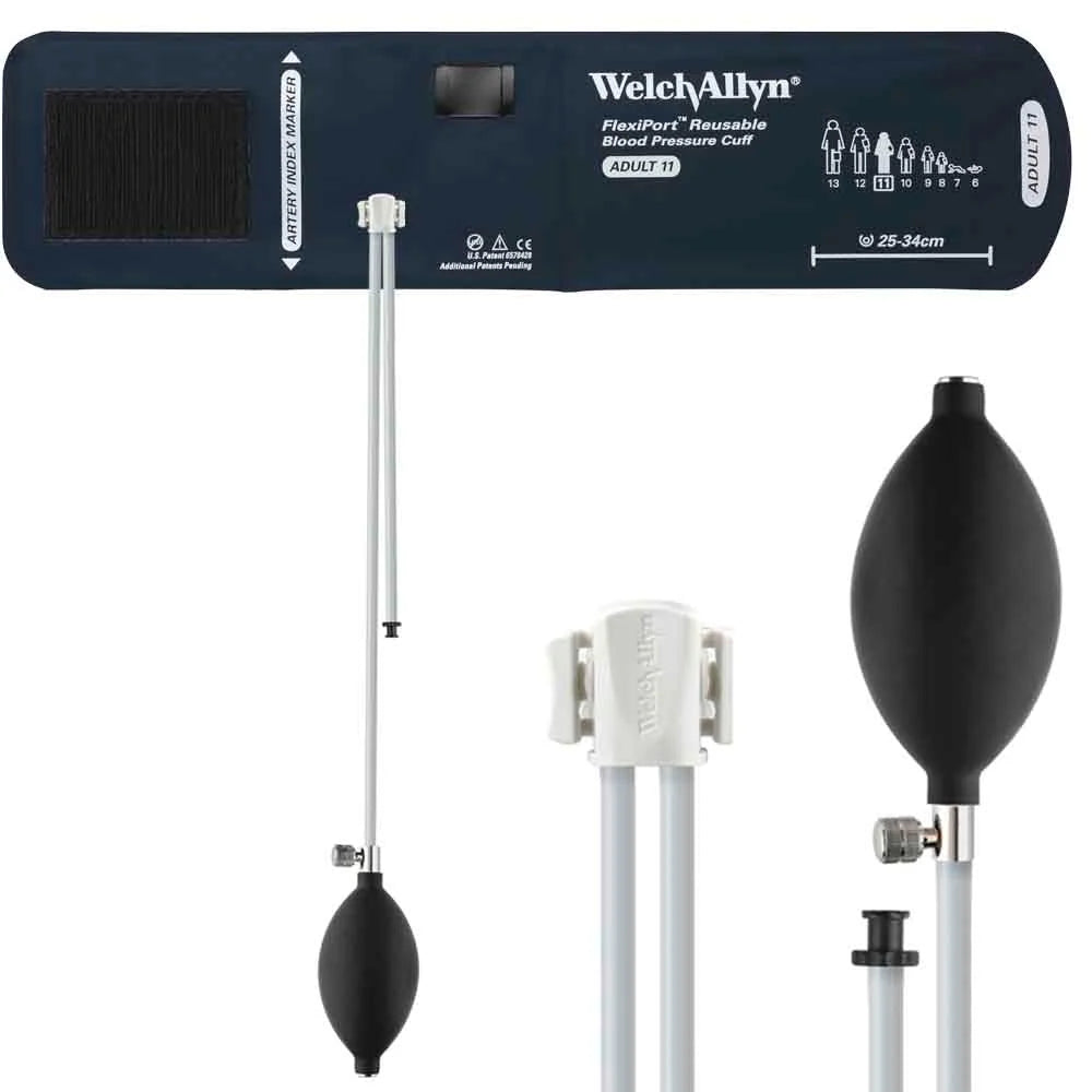Welch Allyn FlexiPort Reusable Blood Pressure Cuff with Inflation System