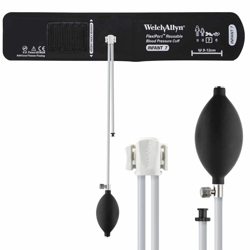 Welch Allyn FlexiPort Reusable Blood Pressure Cuff with Inflation System