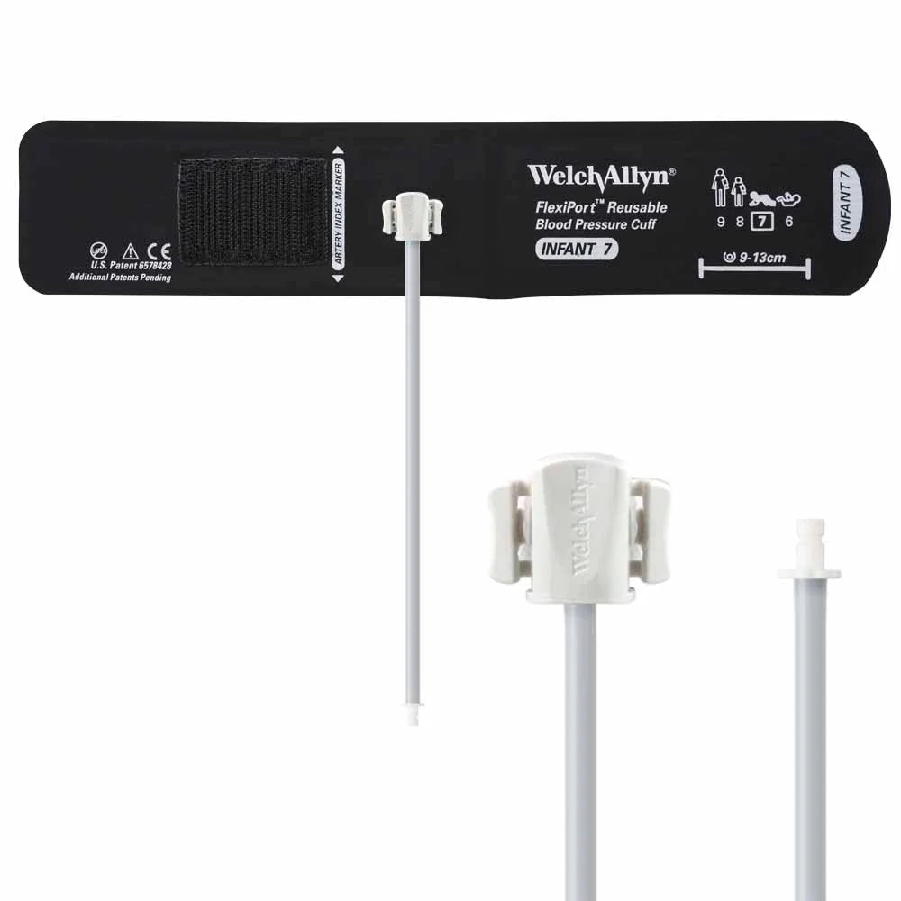 Welch Allyn FlexiPort Reusable Blood Pressure Cuff with One-Tube Bayonet Connector